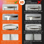 Lot de 2 Ensemble de Paniers à Barbecue Emboîtables, Acier Inoxydable 304, Poignées Bois Amovibles, Idéal Légumes, Crevettes, Po