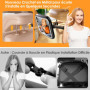 Retroviseur Voiture Bebe Miroir Voiture Bébé avec Veilleuse LED et Télécommande, 360° Rotation Réglables Rétroviseur Voiture Béb