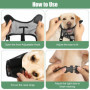 prota Museliere pour Chiens Ajustable Muselière Chien, Muselière en Nylon Réglable avec Sangles, Muselière en Maille Respirante 