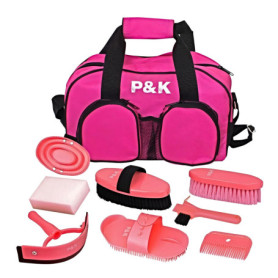 P&K Set de Soin de Cheval Rose Ensemble d'outils pour Jeu de Chevaux