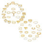 TTPSRY 43 Pièces Bague Femme Bohème Knuckle Bague Or Empilable Set Minimaliste Bagues Floraux Perle Ensemble de Bagues