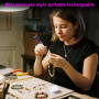 Mini Stylo Perceuse Électrique, GuKKK Mini Perceuse Sans Fil à 5 Vitesses, Mini Perceuse Électrique Manuelle avec 10 Petits Fore