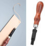 Outil à rainurer en cuir de type V Traitement du cuir Groover Outils de gouge en bois pour Artisanat en cuir en bois Leather Too