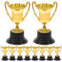 10Pièces Trophées Mini Plastique Or pour Garçon Fille Récompenses de Compétition et Jouets Éducatifs pour et Activités Scolaires