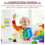 10Pièces Trophées Mini Plastique Or pour Garçon Fille Récompenses de Compétition et Jouets Éducatifs pour et Activités Scolaires