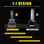 Eseastar D2S D2R Kit de Conversion de Phare LED se Connecte Directement avec Une Ampoule Xénon OEM de Remplacement de Ballast 30