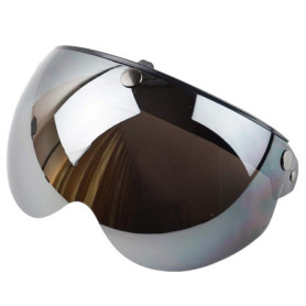 Wopohy Visière de Casque Bouton-Poussoir Universel 3 Protection Contre Le Soleil Coupe-Vent Casque de Moto rétro Demi-Visage Vis