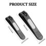 WOLMIK Lot de 2 coupe-ongles ergonomiques en acier inoxydable pour homme et femme