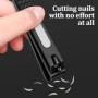 WOLMIK Lot de 2 coupe-ongles ergonomiques en acier inoxydable pour homme et femme