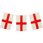 JnDee Banderole en tissu avec le drapeau de l’Angleterre Croix de St Georges des deux côtés, 10 m avec 30 drapeaux