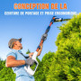 Litheli 2-en-1 Élagueur sur Perche et Taille Haie sans Fil, Batterie 2,0 Ah, Lame de 47 cm, tête inclinable et Perche rallonge p
