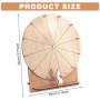 Roue De La Fortune,35 CM 12 Slots Roue De La Chance Avec Un Marqueur,Roue De Jeu De Mariage,Roue De Prix En Bois,Roue De Prix En