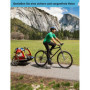 WildKids Axe enfichable pour remorque de vélo M12 160-172 mm, longueur de tige réglable, axe enfichable compatible avec la plupa