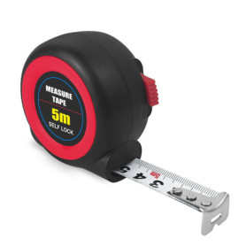 Wantli Mesure auto lock 5 M x 19 mm - Mètre à Ruban, Revêtement Mylar Anti-Abrasion et Anti-Corrosion, Boitier Ergonomique Bi ma