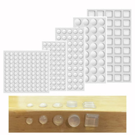 Transparente Pieds Adhésifs, 272 Pcs Butées de Protection en Caoutchouc, Patin Antidérapant Antibruit Idéales pour Meubles Amort
