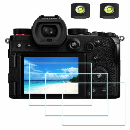 ULBTER Film de Protection d'Ecran pour Panasonic LUMIX S5 et Housse de Sabot Protecteur Verre Trempé 0,3mm Dureté 9H Anti-Rayure
