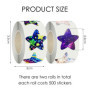 Lot de 2 rouleaux d'autocollants étoiles à paillettes pour enfants, autocollants de récompense en forme d'étoile, autocollants r