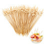 Zikenis 100 Pièces Brochettes Cocktail,Coktail en Bambou,12 cm cure-dents fantaisie pour charcuterie,sandwich,fruits,Batons de B