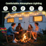 Sprifityy 10M Guirlande Lumineuse Escamotable, Solaire et Chargement USB LED Guirlande Camping avec 8 Modes D'éclairage, Télécom