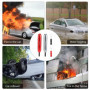 2 Pièces Marteau de Sécurité pour Voiture,Brise Vitre Coupe Ceinture, avec Verre de Test pour s'entraîner, Nouveau Marteau d'urg