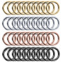 Pavlleen 40 Pièces Mousqueton Rond,Anneaux à Ressort en métal,Boucle Porte Clés Anneau Ressort,pour Travaux Manuels,Porte-clés,L