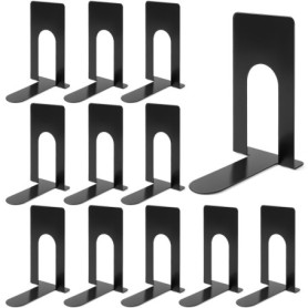 Vikcvcsc Mini Serre Livres, 6 Paires Métal Serre Livre Original Serre-Livres Cale Livre pour Chambre à Coucher, Bibliothèque, Bu