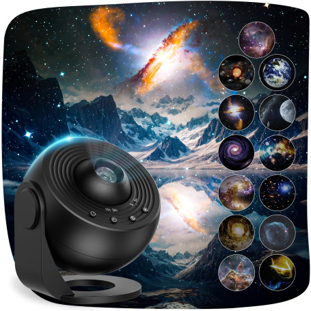 Projecteur Ciel Etoile Projecteur Planetarium 13 en 1, Projecteur Galaxie Veilleuse Projecteur, Lampe D'ambiance Veilleuse Enfan