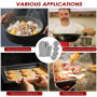 Rseuphiee Gants de Four, Résistant à la Chaleur Gant Four en Coton, 1 Paire Gant Cuisine Coton avec 4 Maniques Cuisine, Antidéra
