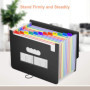 Dossier en expansion, A4 Accordéon Wallet Folder with 13 Pockets File Organisateur Portable Documents Holder with Lid,Multicolor