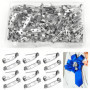 UKOFEW Barres Fermoir de Sécurité,120 Pièces Broches de Sécurité,Fermoir de Broche avec 2 Trous,Épingles de Barres pour Bijoux e
