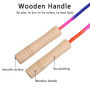 Corde à Sauter Longue 5m, 2 pièces Saut Corde Groupes, Jump Rope Multijoueurs Avec Poignée en Bois pour enfants et adultes, Spor