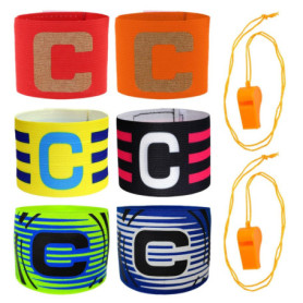 YSJCHEBS Lot De 6 Brassards De Capitaine, 2 Sifflets, Brassards De Capitaine De L'Équipe D'Allemagne, Brassards De Capitaine De 