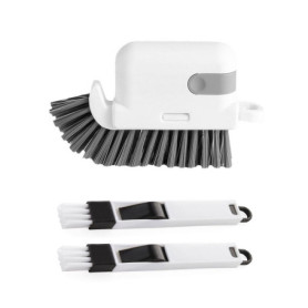 1 Brosse De Nettoyage 3 En 1, 2 Brosses Pour Crevasses, Brosse De Nettoyage Multifonctionnelle, Brosse Pour Crevasses De Fenêtre