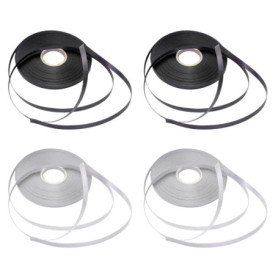 YSJCHEBS Pack De 4 Décorations De Ballons, Ruban Noir pour Ballons, Ruban À Friser Noir, Soie Noire pour Emballer des Cadeaux