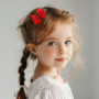 4 Pinces À Cheveux Papillon Rouge Et 1 Attaches À Cheveux Papillon Rouge, Couvre-Chef Pour Enfants, Attaches Élastiques Pour Che