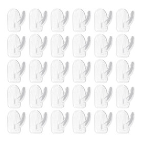30 Crochets En Plastique Transparents, Auto-Adhésif Sans Forage, Mini, Mignon, Crochet À Cornes Multifonctionnel Créatif, Adapté