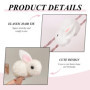 4 Petits Pinces À Cheveux De Lapin Et 2 Anneaux De Cheveux, Des Pinces En Peluche Mignonnes, Des Cordes De Cheveux Élastiques, D