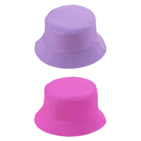 1 Chapeau Rouge Rose Et 1 Chapeau Violet, Chapeau De Pêcheur De Visière Du Soleil, Chapeau De Bassin Simple, Fournitures De Prot