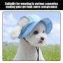 2 Morceaux De Chapeau De Protection du Soleil pour Animaux De Compagnie, Courage De Pêche Réglable, Chat À L'Oreille Exposée, Ac