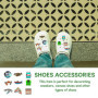 30 Morceaux D'Accessoires De Chaussures De Dessin Animé, Accessoires De Chaussures Perforés, Boucles De Chaussures De Dessins An