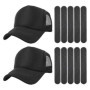 SGSCFG 2 Chapeaux Noirs Et 10 Coups De Randonnée Noirs, Casquette De Baseball Respirante, Casquette De Baseball De Protection So