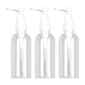TYFGRT Lot De 3 Flacons De Lotion, Flacons Distributeurs De Lotion Portables, Distributeur À Pompe De 100 ML, Mini Distributeur 