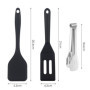 2 Morceaux De Spatule Mini-Silicone Et Clip De Chef 1 Pièce, Spatule De Silicone Anti-Bâton, Outils De Cuisson De Cuisine, Petit
