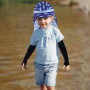 1 Morceau De Protection Du Cou Chapeau De Protection Solaire Et 1 Paire De Manches De Protection Solaire, Plage Pour Enfants, Éq