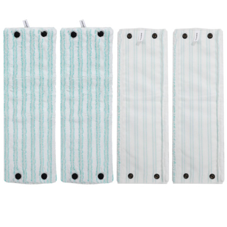 Lot de 4 serpillere microfibre pour Leifheit Combi/Clean Twist M Micro Duo, adaptées à tous types de sols, housse de rechange po