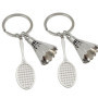 Badminton Keyring,2 pièces Porte-Clés de Badminton en métal mini porte-clés de sport,porte-clés pour cadeaux,Raquette de Badmint
