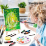 Shuttle Art 54 Pièces Kit Peinture Acrylique avec 30 Tubes Peinture Acrylique (12ml), Chevalet Peinture, Pinceaux Peinture, Toil
