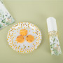 Lot de 100 serviettes jetables en papier eucalyptus avec imprimé verdure - Extra larges - 40 x 33 cm - Pour décoration de fête