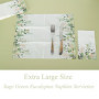 Lot de 100 serviettes jetables en papier eucalyptus avec imprimé verdure - Extra larges - 40 x 33 cm - Pour décoration de fête