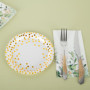 Lot de 100 serviettes jetables en papier eucalyptus avec imprimé verdure - Extra larges - 40 x 33 cm - Pour décoration de fête